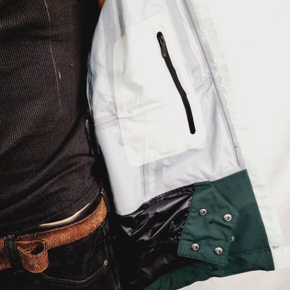 Adidas Terrex Post-Consumer Snow Jacket 'White Green' HC7727 - Men's Small - Picture 7 of 16